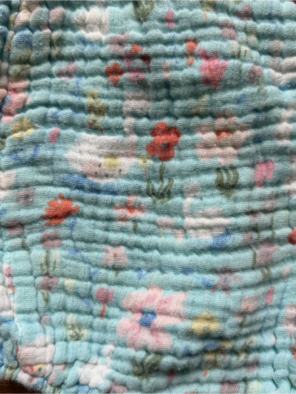 Angle Dear - Floral Muslin Ruffle Romper - Picture 3 of 3